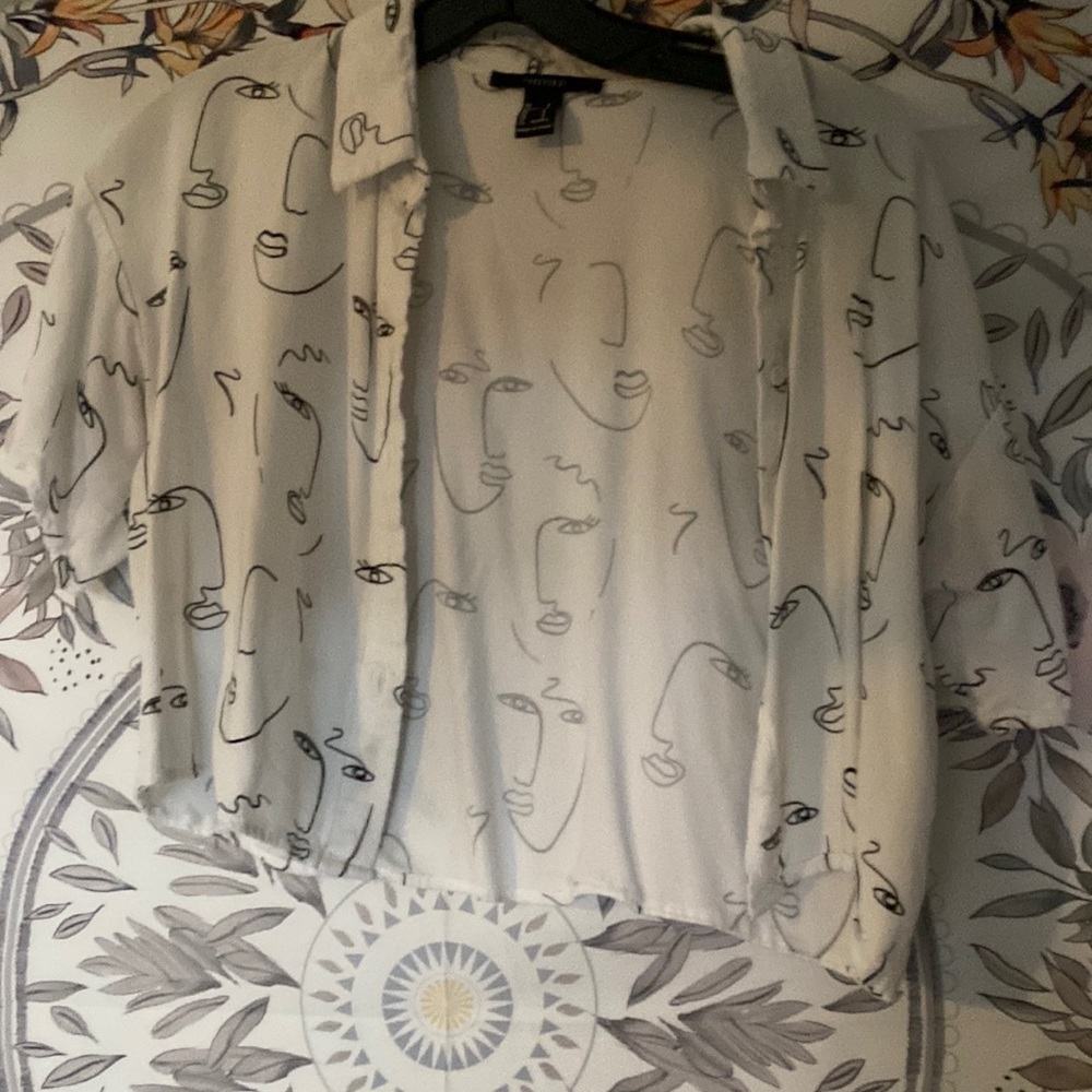 Forever 21 Face Button Up